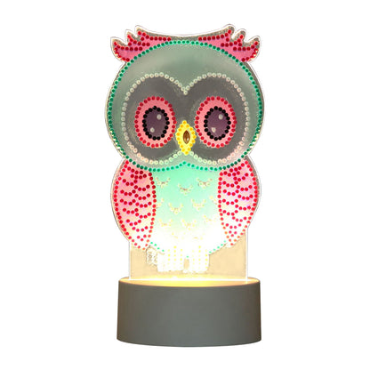 DIY Diamond Painting LED Night Light Cross Stitch Pink Christmas Gift Home Decor