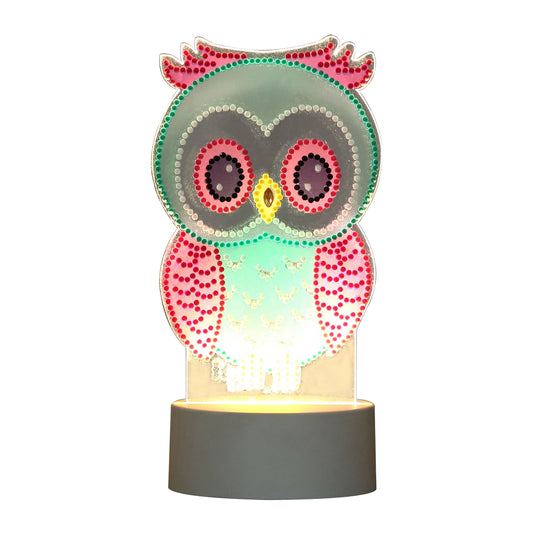 DIY Diamond Painting LED Night Light Cross Stitch Pink Christmas Gift Home Decor