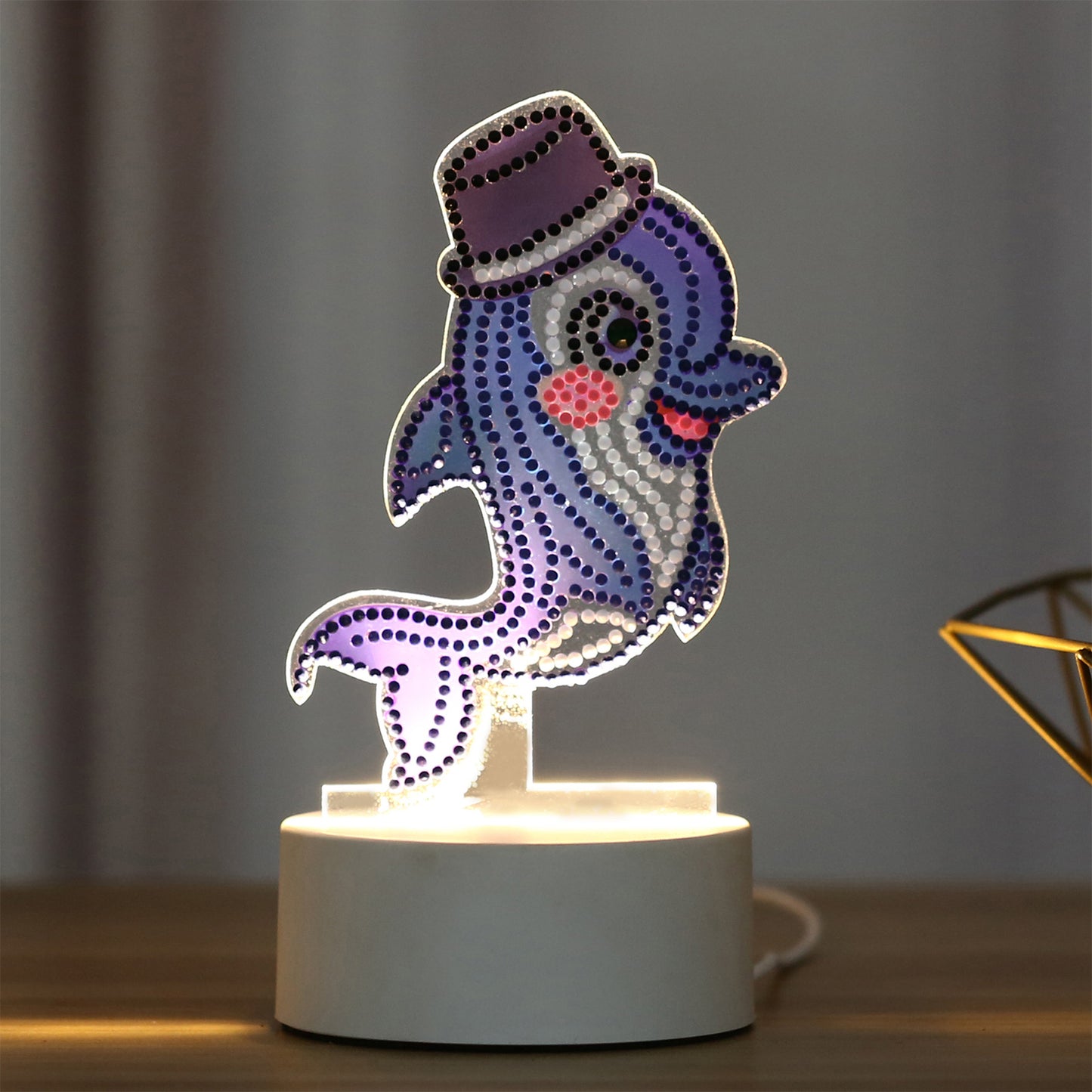 DIY Diamond Painting LED Night Light Cross Stitch Crystal for Bedroom Home Decor