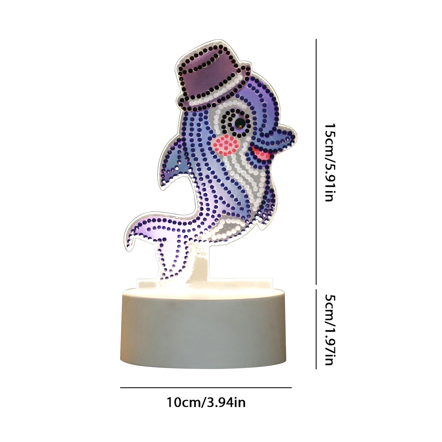 DIY Diamond Painting LED Night Light Cross Stitch Crystal for Bedroom Home Decor
