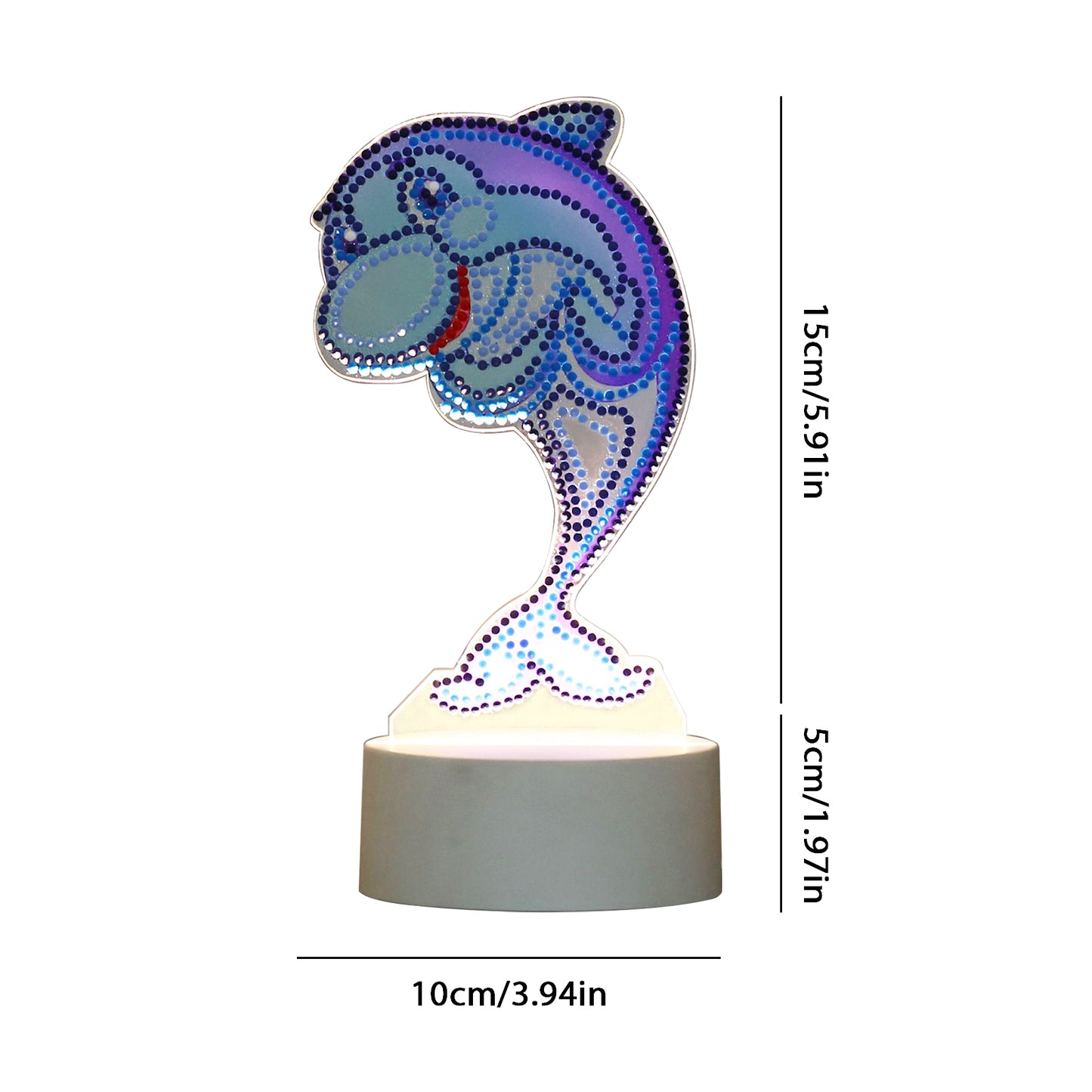 DIY Diamond Painting LED Night Light Cross Stitch Crystal for Bedroom Home Decor