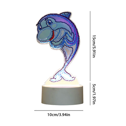 DIY Diamond Painting LED Night Light Cross Stitch Crystal for Bedroom Home Decor