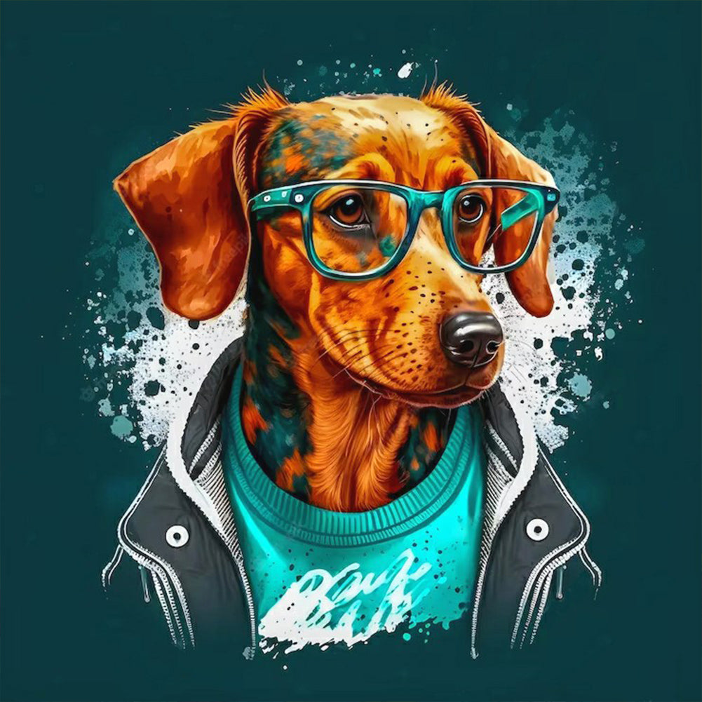 Handsome Dog - Full Round Drill Diamond Painting 30*30CM