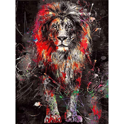 Splash Lion - Full Round Drill Diamond Painting 30*40CM