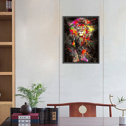 Splash Lion - Full Round Drill Diamond Painting 30*40CM