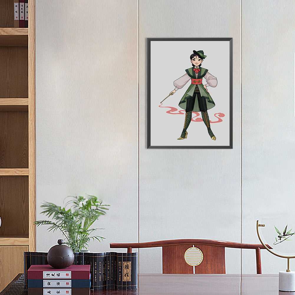 Hua Mulan - Full Round Drill Diamond Painting 30*40CM