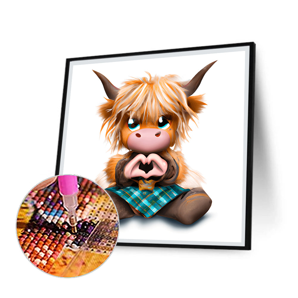 Highland Yak - Full Round Drill Diamond Painting 30*30CM