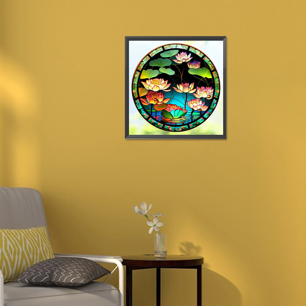Lotus - Full Round Drill Diamond Painting 30*30CM