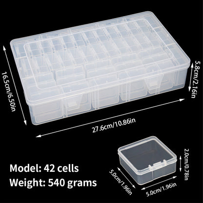 Clear Bead Storage Containers Small Parts Storage Diamond Painting Accessory Box
