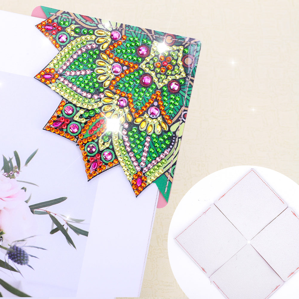 DIY Diamond Art Bookmarks Art Craft 5D Leather Triangle for Beginner Adults Kids