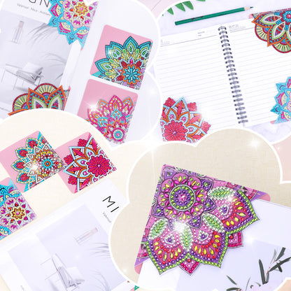DIY Diamond Art Bookmarks Art Craft 5D Leather Triangle for Beginner Adults Kids