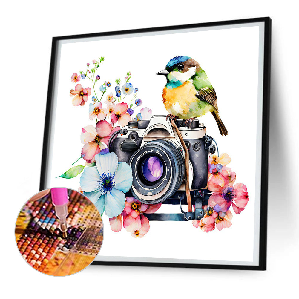 Camera And Bird - Full Round Drill Diamond Painting 30*30CM