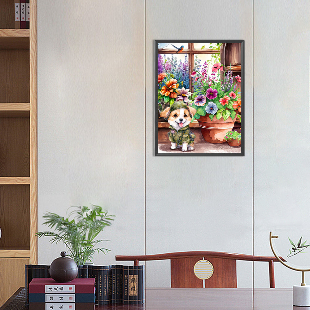 Dog - Full Round Drill Diamond Painting 30*40CM