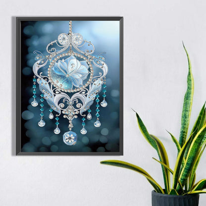 Blue Water Drop Pendant - Special Shaped Drill Diamond Painting 30*40CM