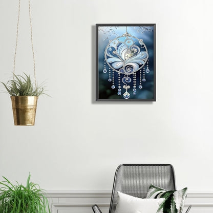 Blue Water Drop Pendant - Special Shaped Drill Diamond Painting 30*40CM