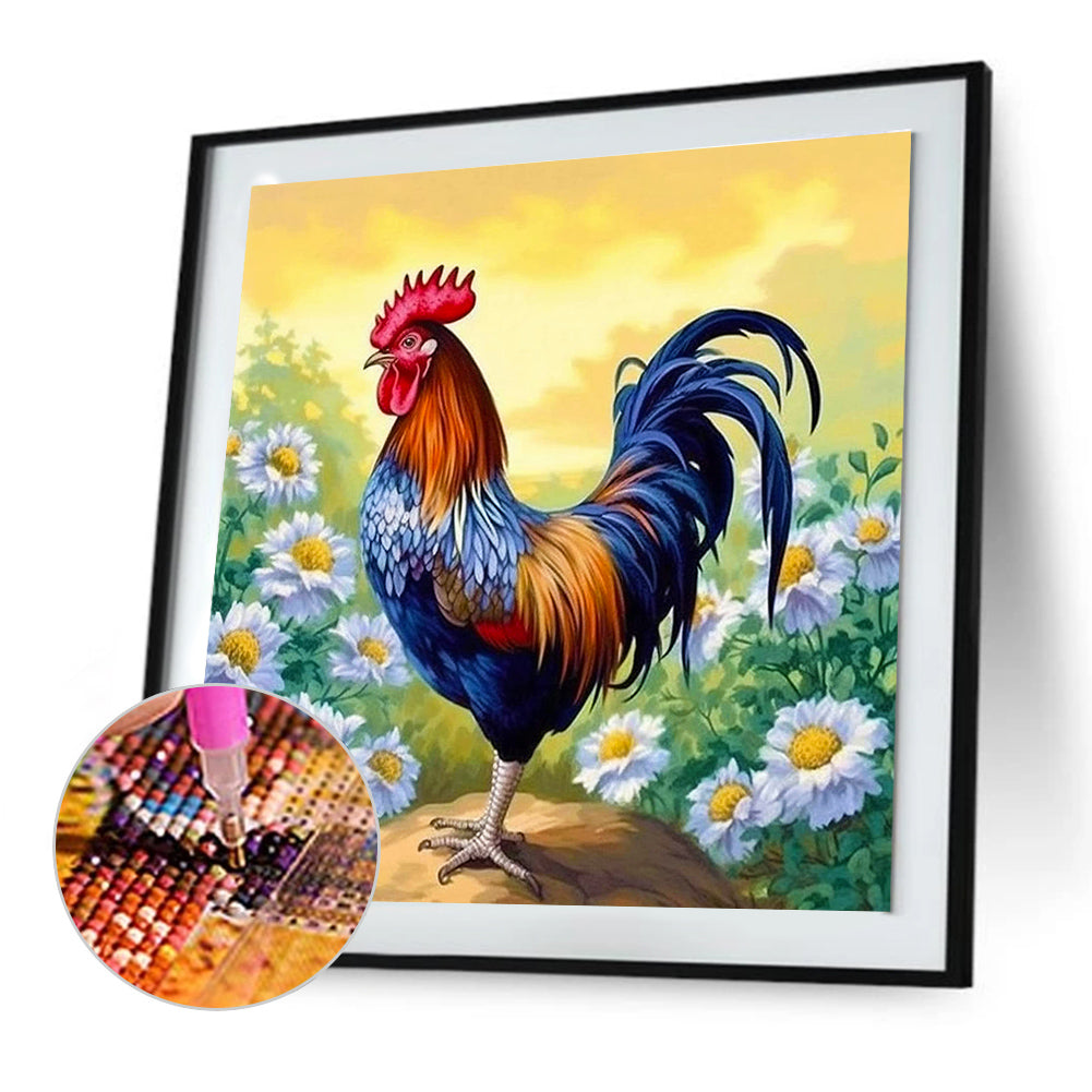 Rooster - Full Round Drill Diamond Painting 30*30CM