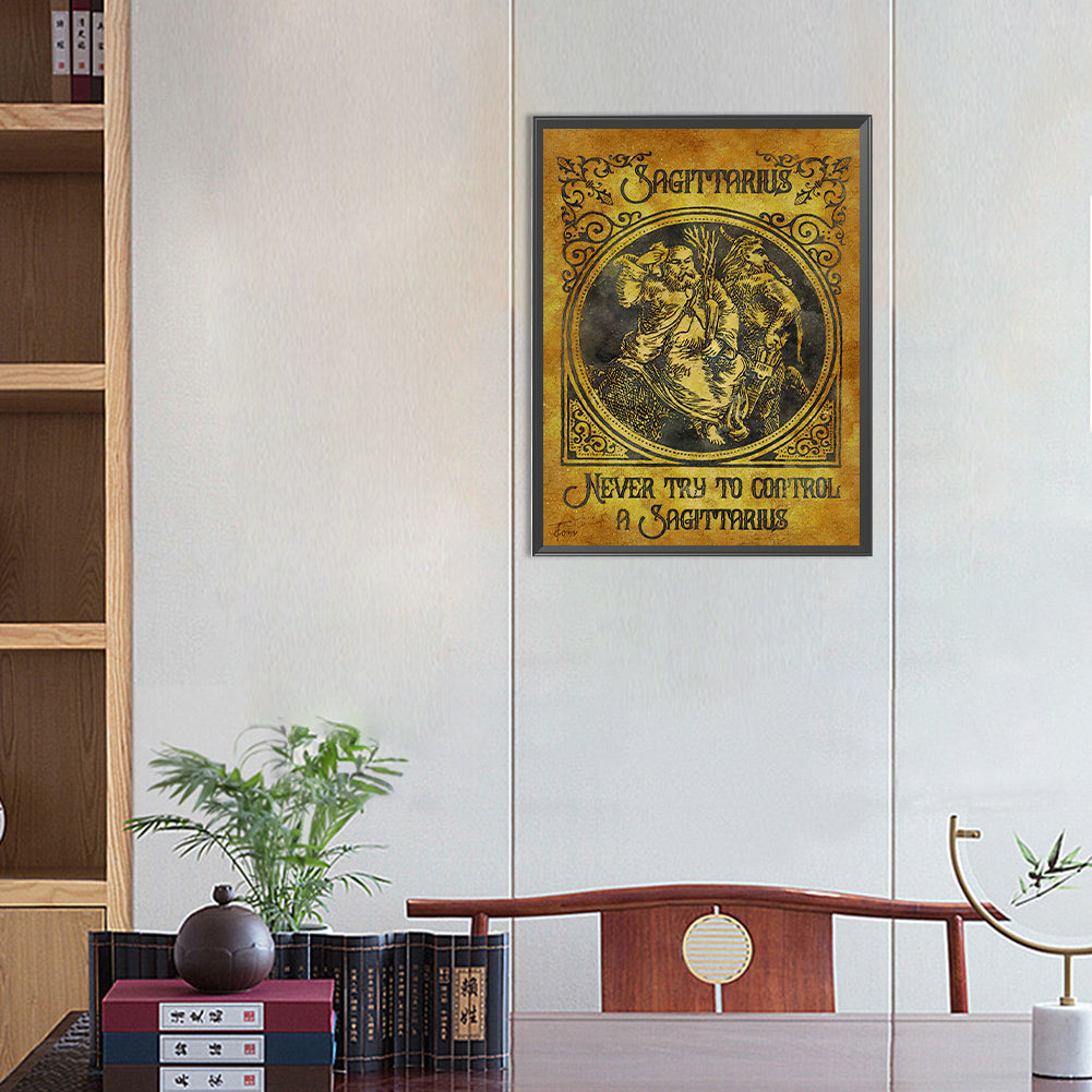 Retro Poster Gold - Full Round Drill Diamond Painting 40*50CM