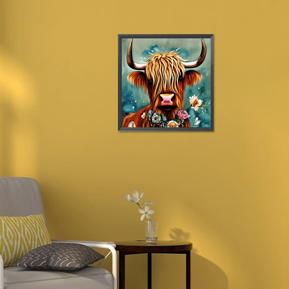 Scottish Highland Cattle - Full Round Drill Diamond Painting 30*30CM