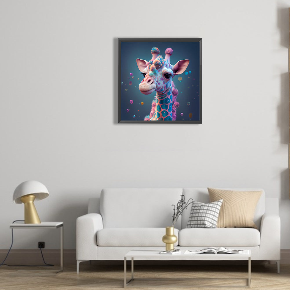 Color Bubble Giraffe - Full Round Drill Diamond Painting 30*30CM
