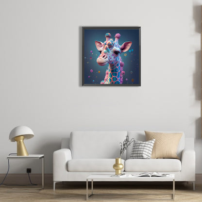 Color Bubble Giraffe - Full Round Drill Diamond Painting 30*30CM