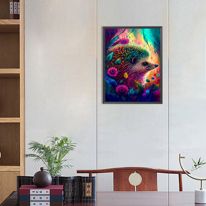 Watercolor Hedgehog - Full Round Drill Diamond Painting 30*40CM