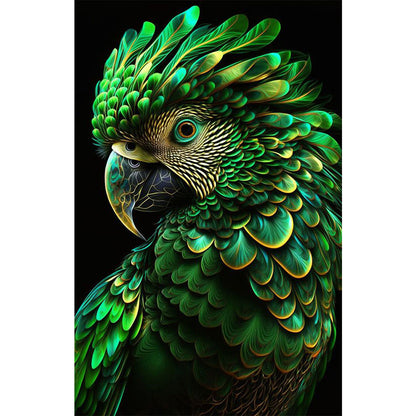 Green Parrot - Full Square Drill Diamond Painting 45*70CM