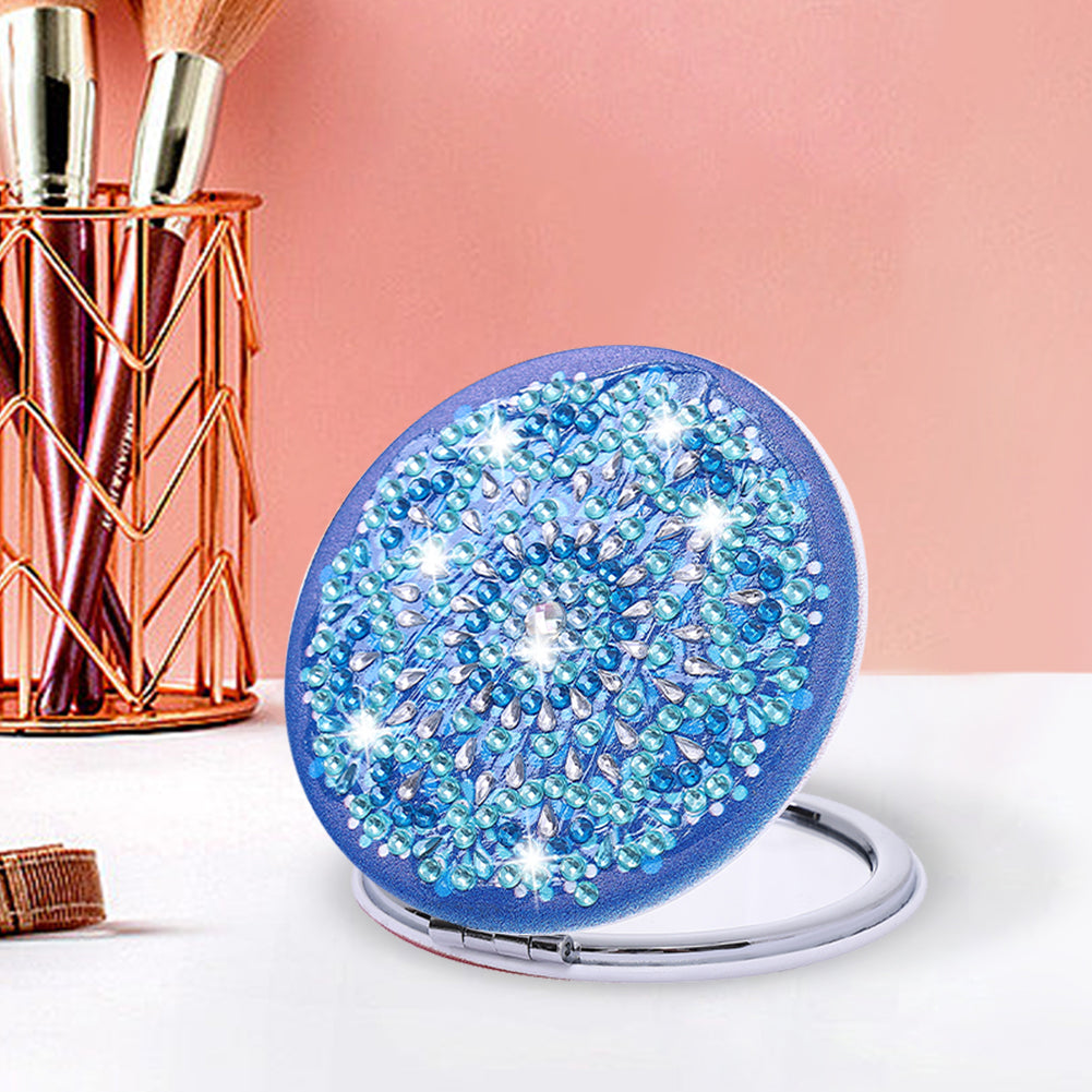 DIY Crystal Diamond Mirror Art Craft Set Datura Diamond Art Mosaic Makeup Mirror