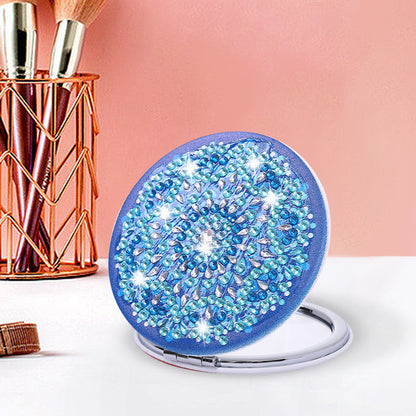 DIY Crystal Diamond Mirror Art Craft Set Datura Diamond Art Mosaic Makeup Mirror