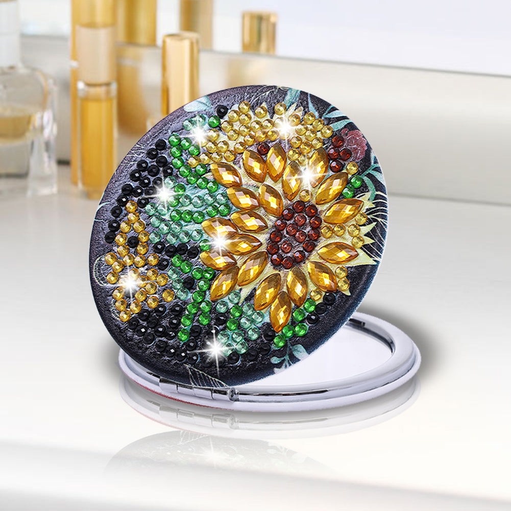 DIY Crystal Diamond Mirror Art Craft Set Sunflower Paint by Number Kits for Girl