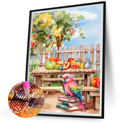Parrot - Full Round Drill Diamond Painting 30*40CM