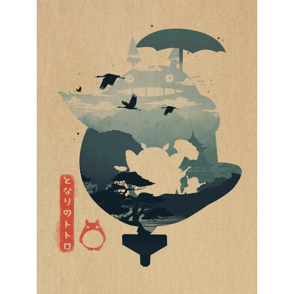 My Neighbor Totoro Pictorial - Full Round Drill Diamond Painting 30*40CM