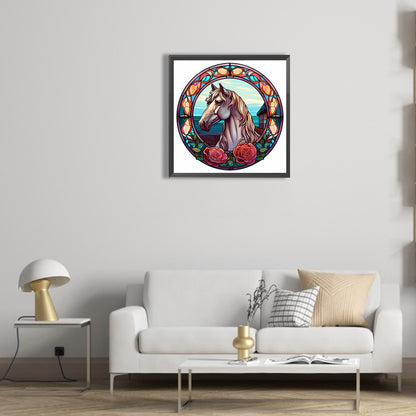 Horse Glass Painting - Full Round Drill Diamond Painting 30*30CM