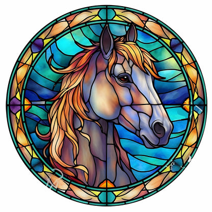 Horse Glass Painting - Full Round Drill Diamond Painting 30*30CM