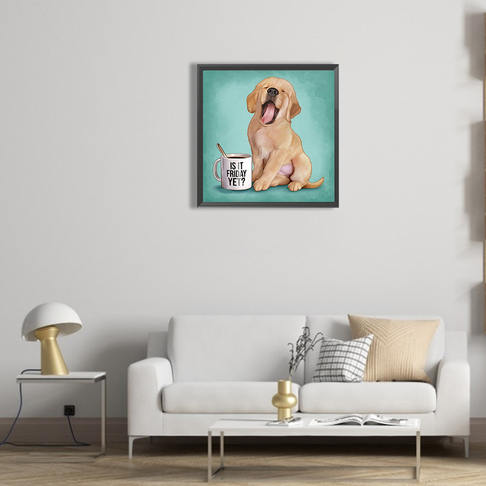 Puppy - Full Round Drill Diamond Painting 30*30CM