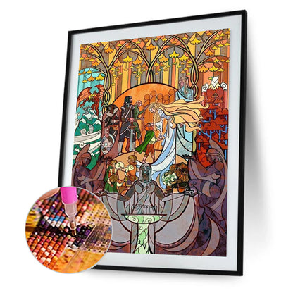 Glass Stained Glass Gift Of Ross Lorraine - Full Round Drill Diamond Painting 30*40CM