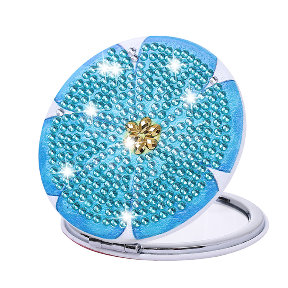 DIY Diamond Art Vanity Mirror Handheld Folding Purse Mirror for Kids Women Girls