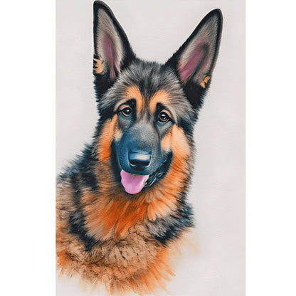 German Shepherd - Full Round Drill Diamond Painting 30*45CM
