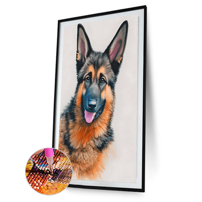 German Shepherd - Full Round Drill Diamond Painting 30*45CM