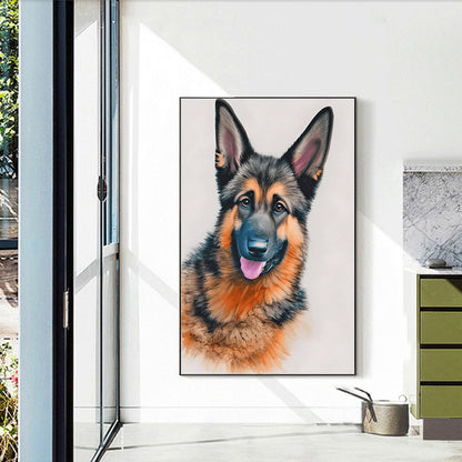 German Shepherd - Full Round Drill Diamond Painting 30*45CM