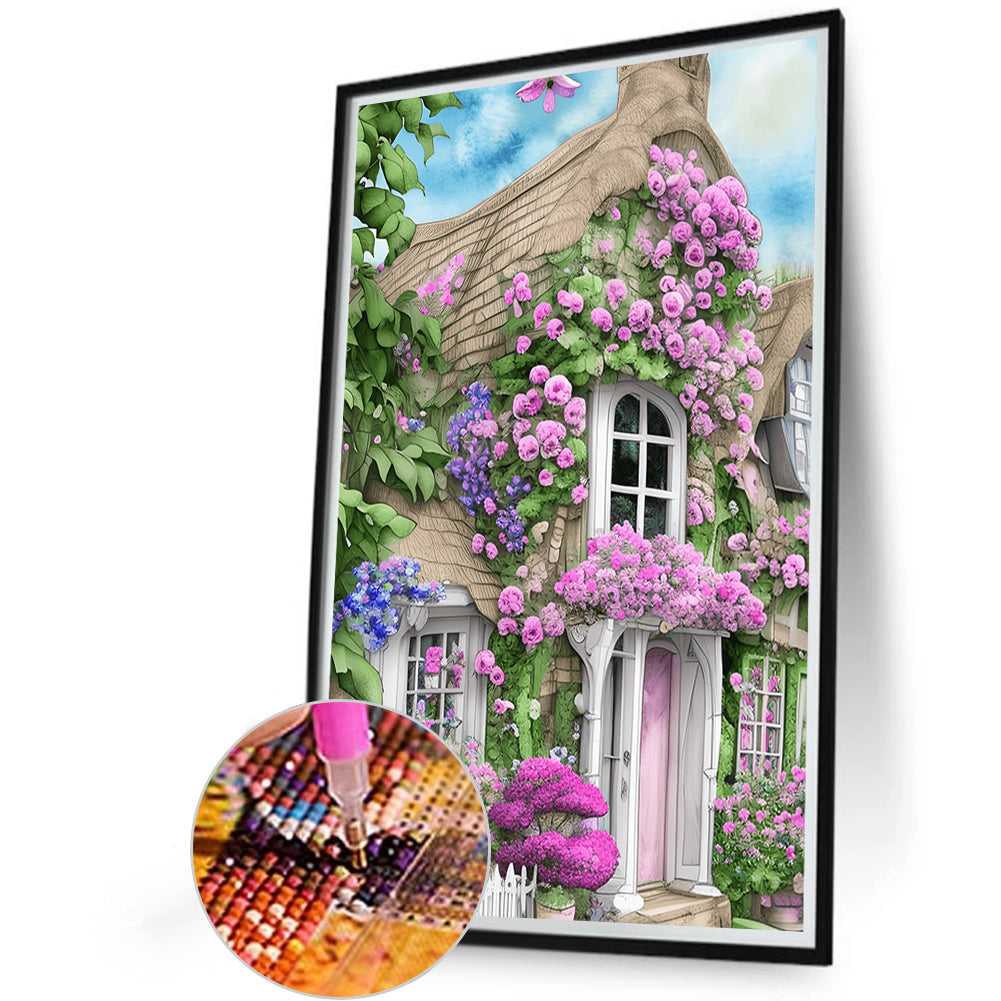 Shabby Chic English Cottage - Full Round Drill Diamond Painting 40*60CM