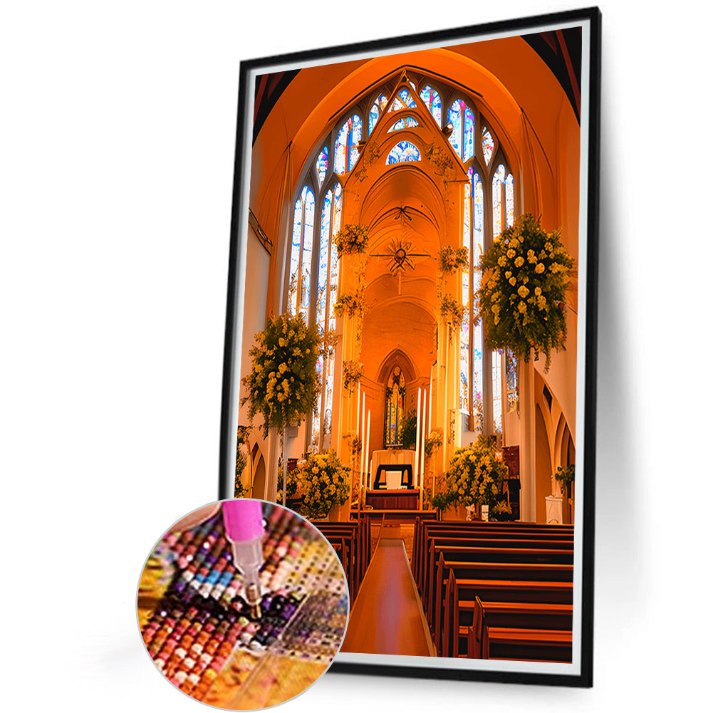 Church Decoration For Wedding - Full Round Drill Diamond Painting 40*60CM