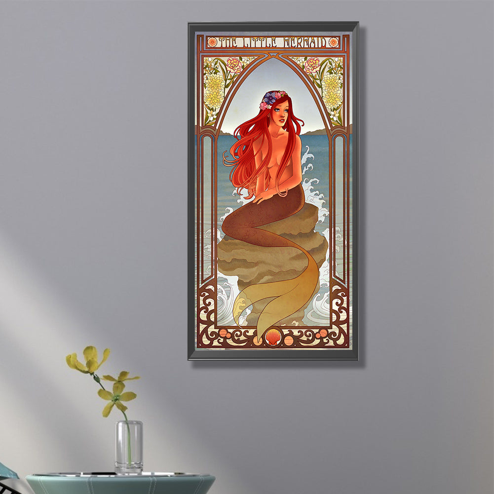 Mermaid - Full Round Drill Diamond Painting 30*70CM