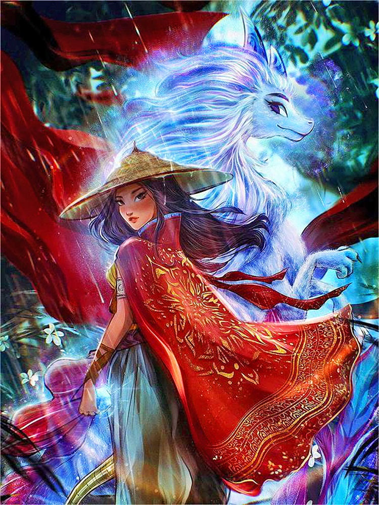Hua Mulan - Full Round Drill Diamond Painting 30*40CM