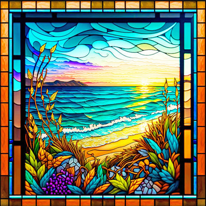 Sea View - Full Round Drill Diamond Painting 30*30CM