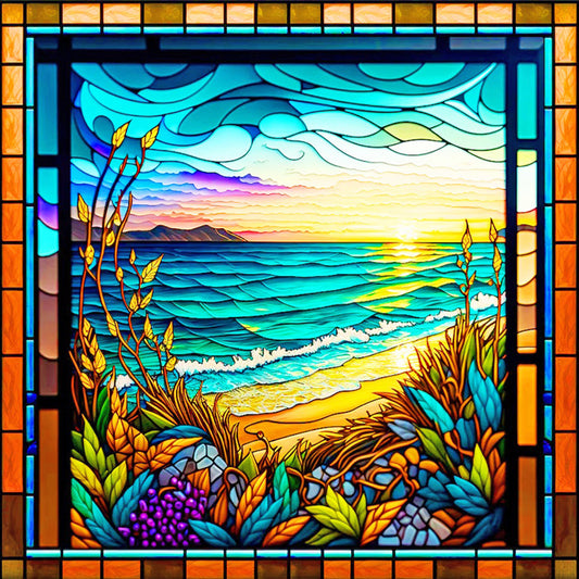Sea View - Full Round Drill Diamond Painting 30*30CM