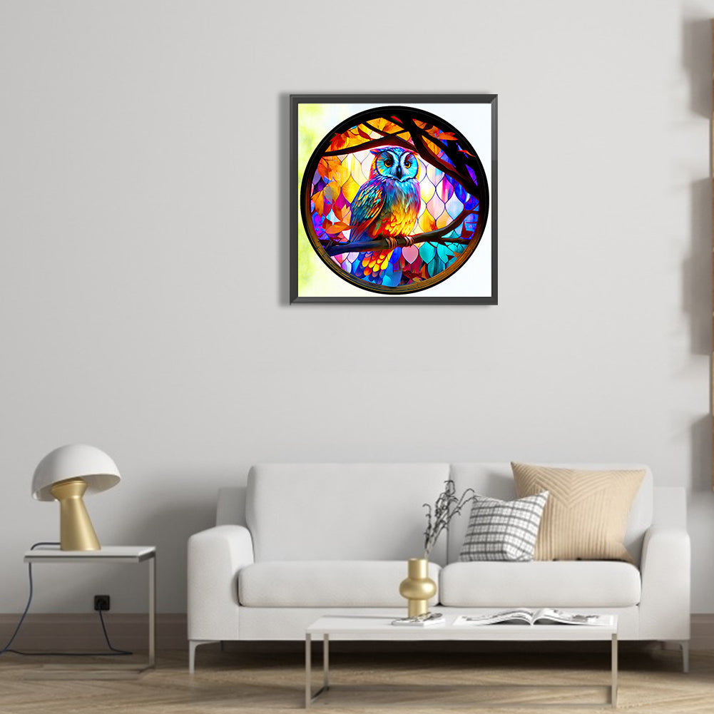 Owl - Full Round Drill Diamond Painting 30*30CM