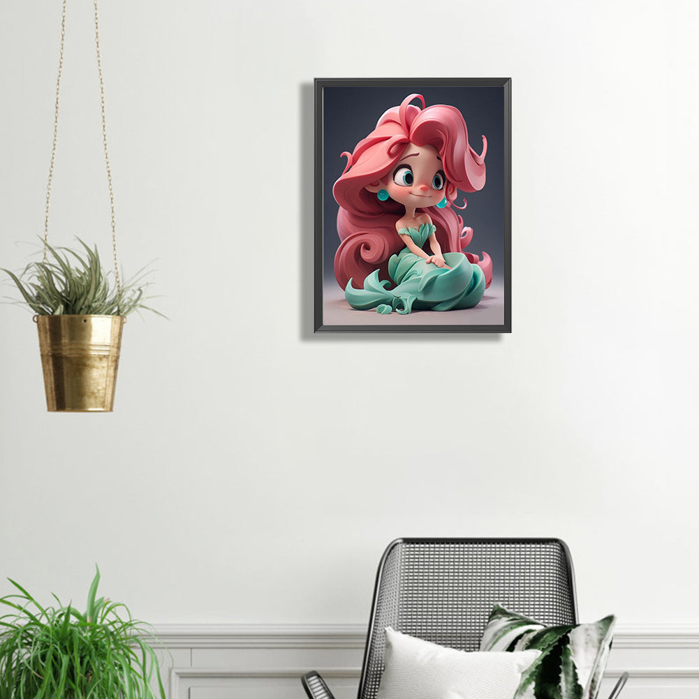 Princess Mermaid - Full Square Drill Diamond Painting 30*40CM