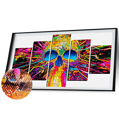 Skull - Full Round Drill Diamond Painting 80*40CM