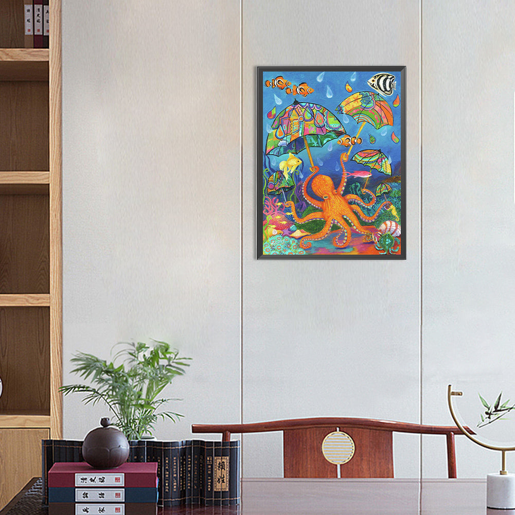 Octopus In The Underwater World - Full Round Drill Diamond Painting 30*40CM