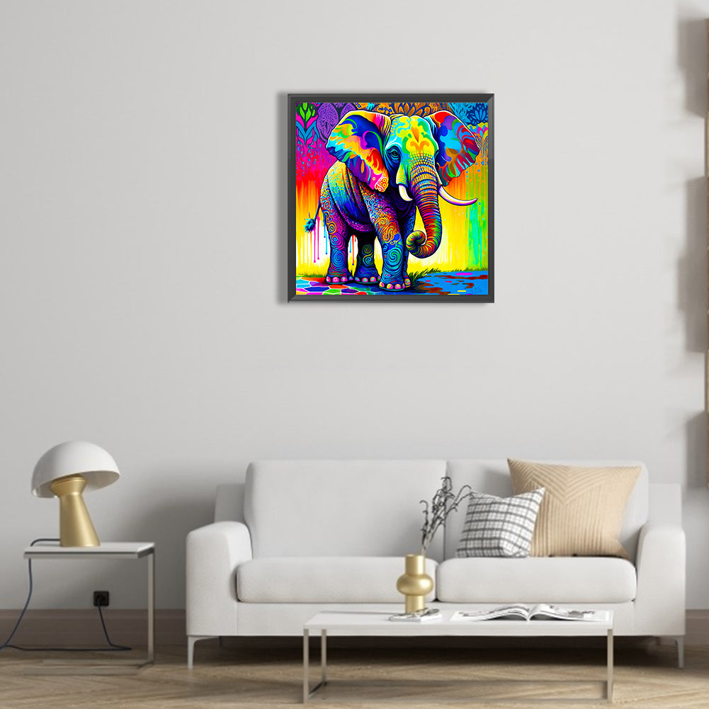 Elephant - Full Round Drill Diamond Painting 30*30CM